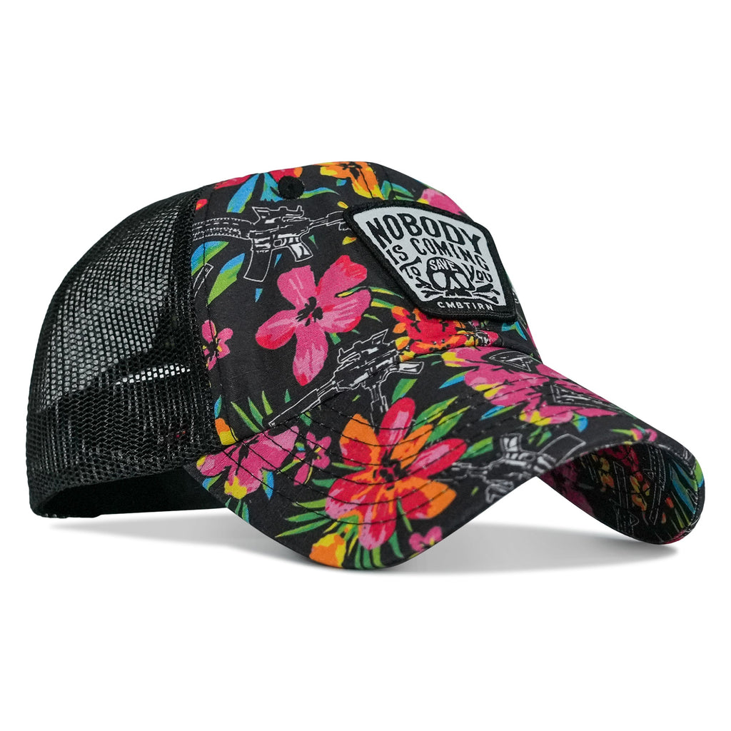 Nobody Is Coming To Save You Skull Patch Ripstop Snapback