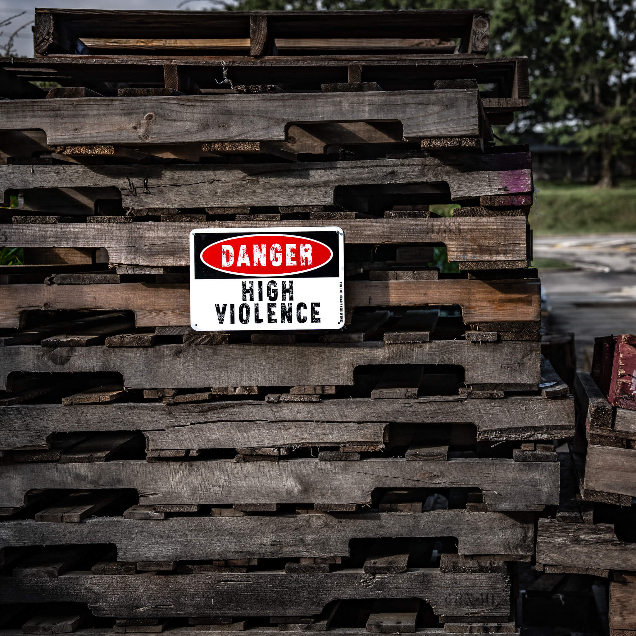 Danger High Violence Wall Mounted Metal Sign
