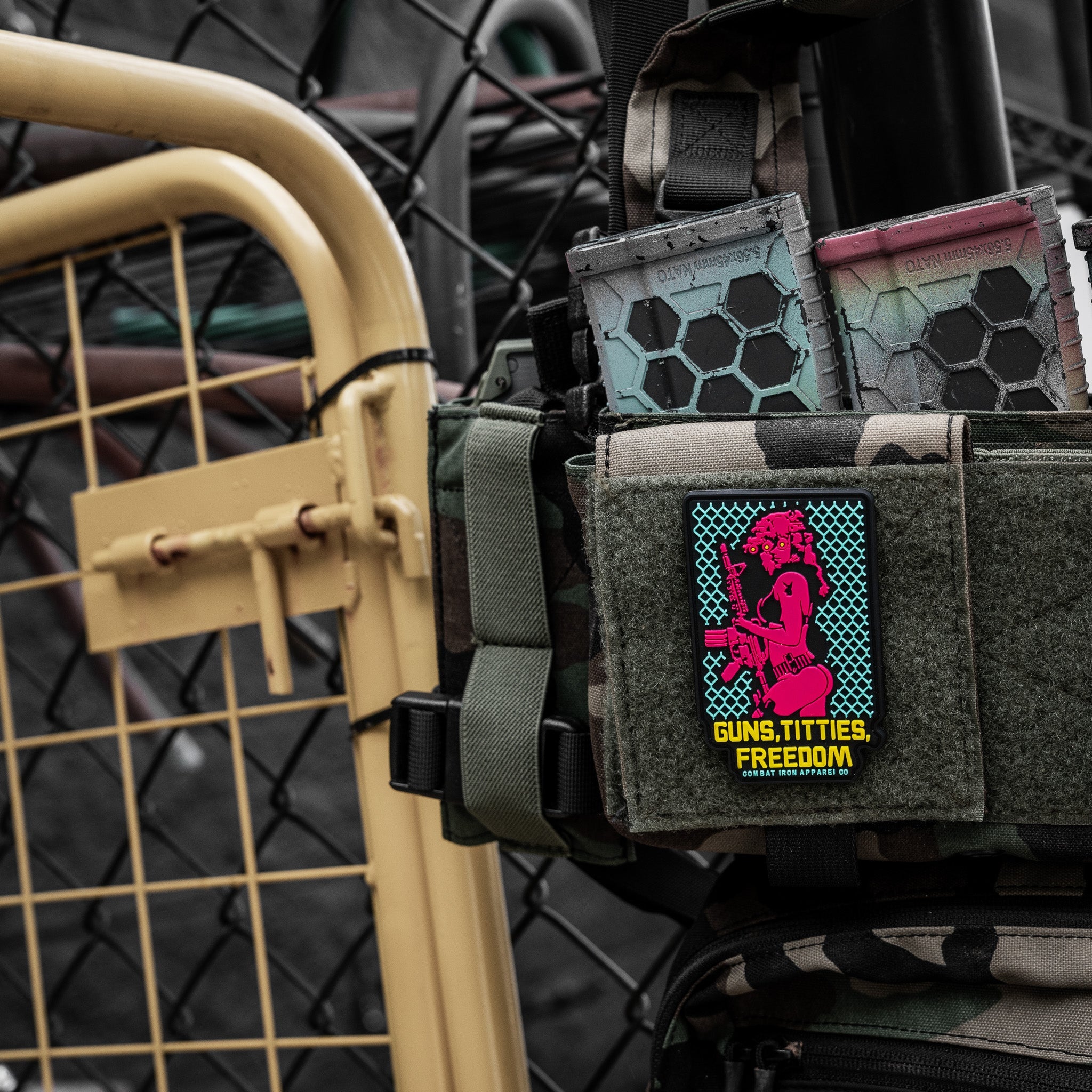 Guns, Titties, Freedom Retro PVC Patch