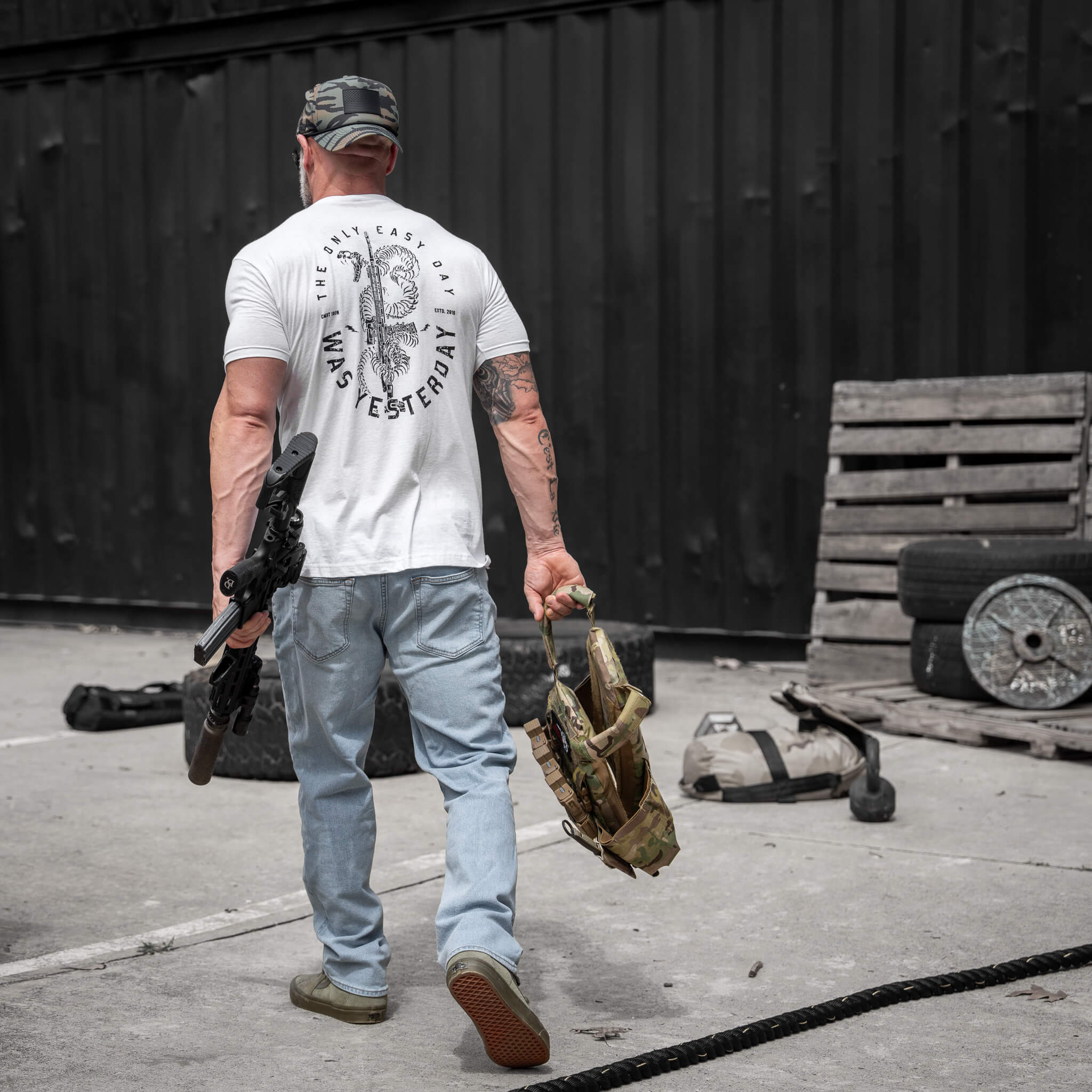 Only Easy Day Was Yesterday Rifle Men's T-Shirt