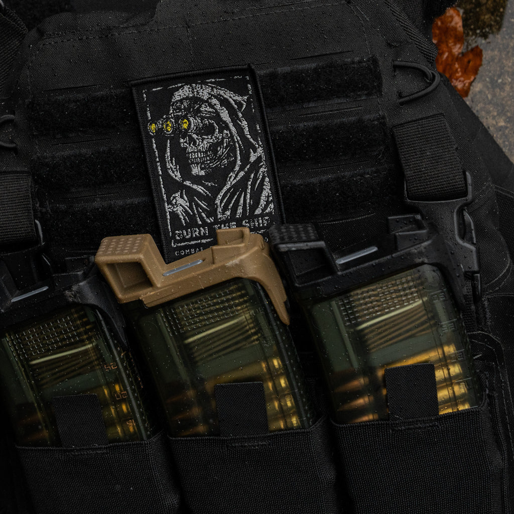Burn The Ship Skull Velcro Patch