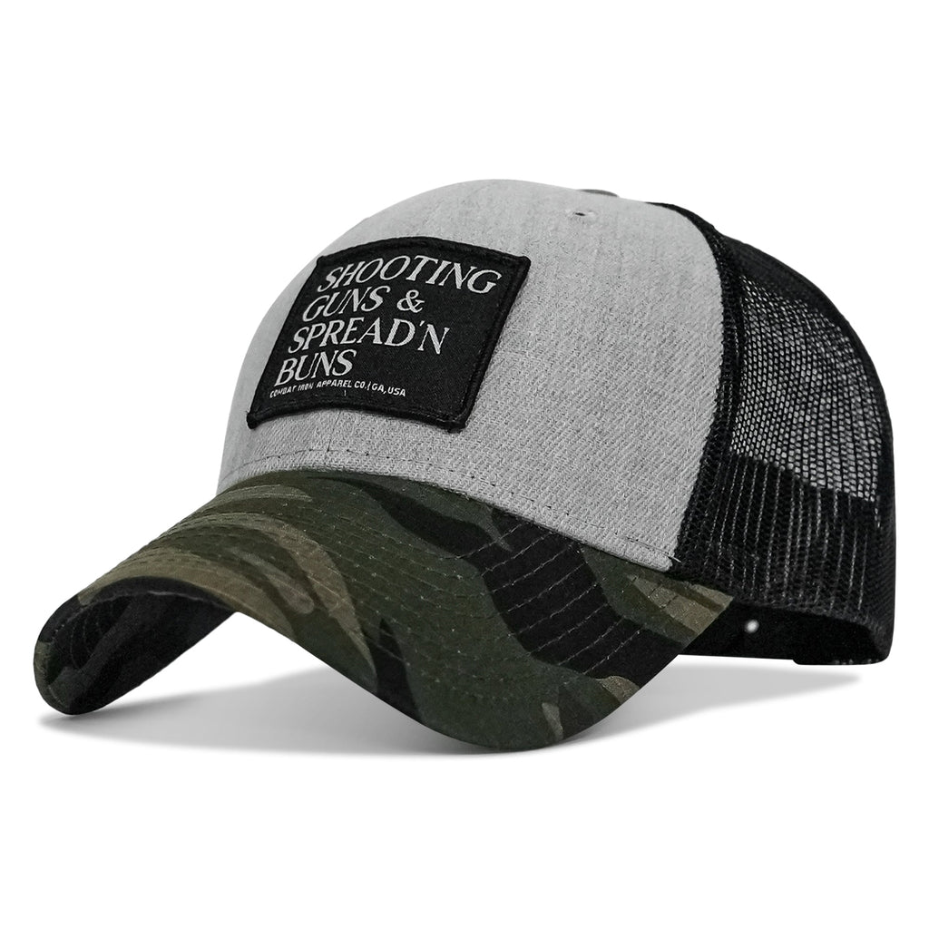 Shooting Guns & Spread'n Buns Patch Snapback Hat