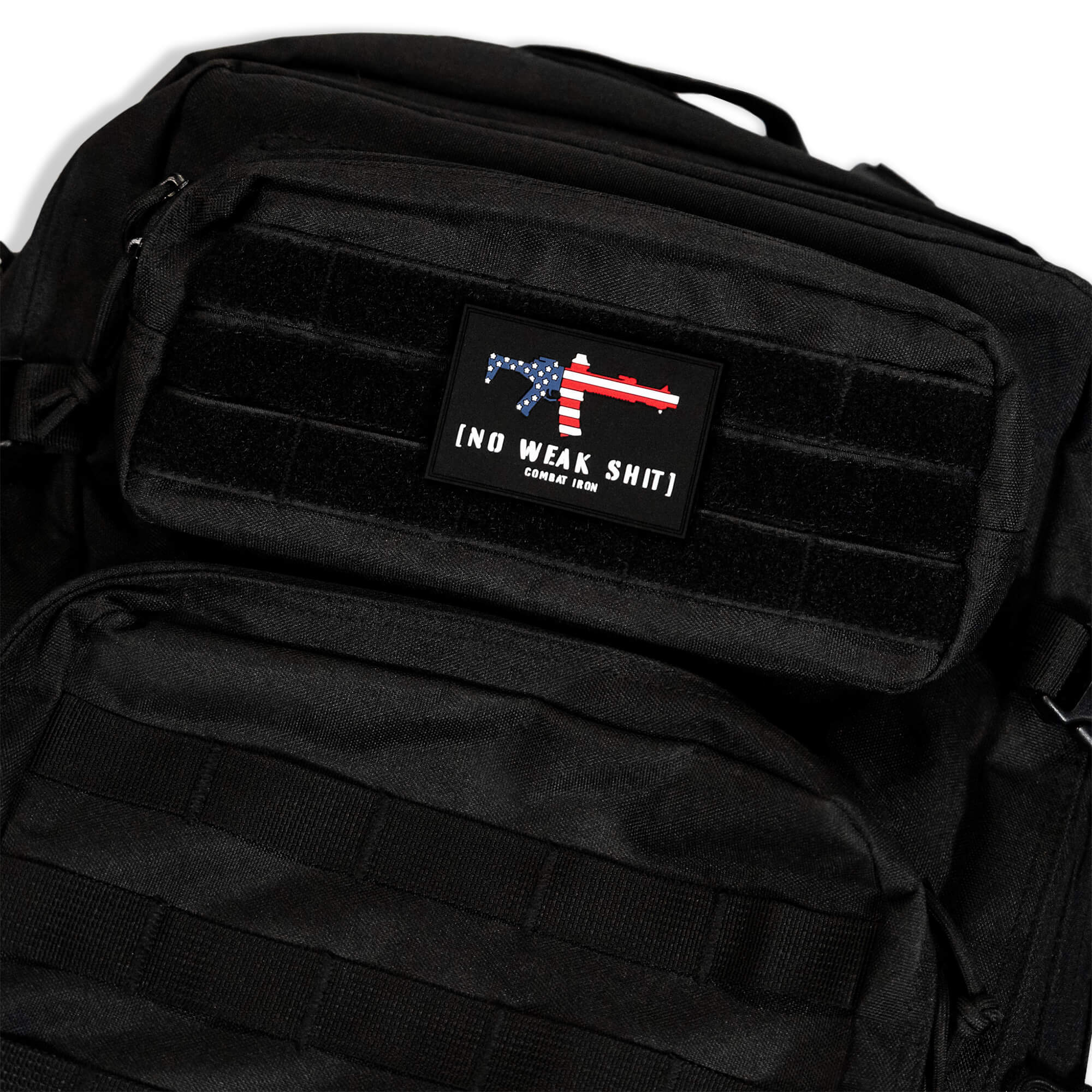 No Weak Shit American Flag Rifle PVC Patch