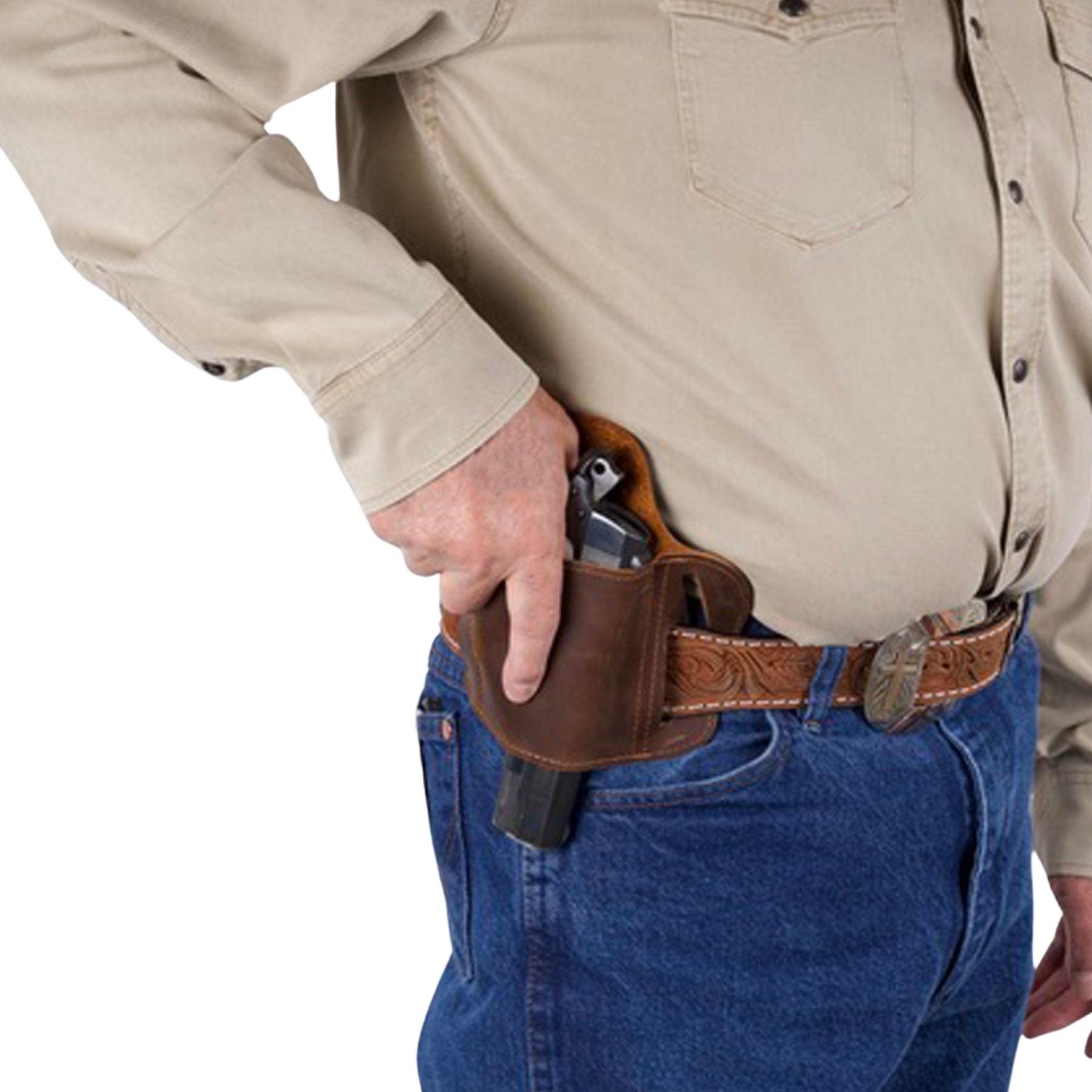 Right-Handed Leather Belt Holster by DS Conceal