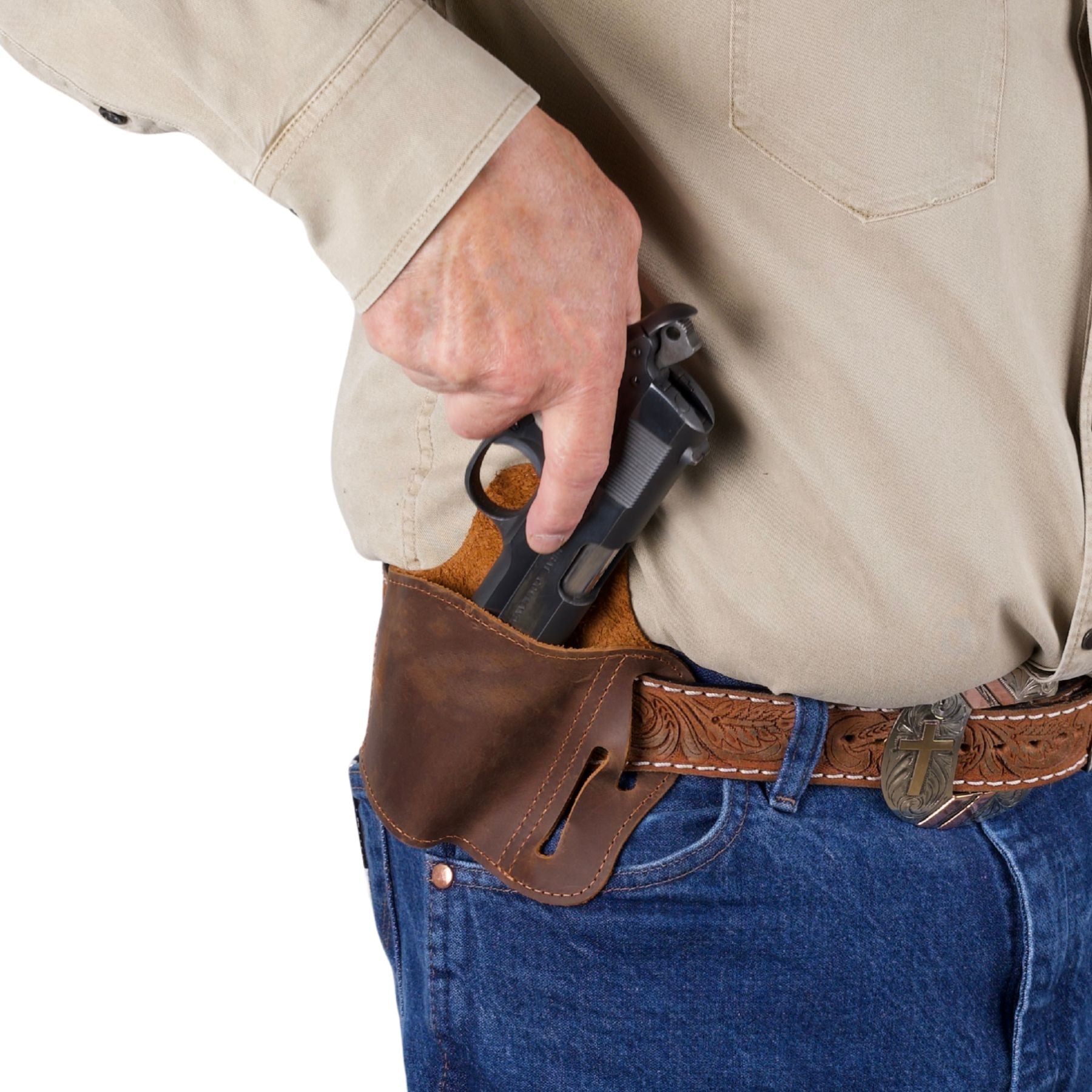 Right-Handed Leather Belt Holster by DS Conceal