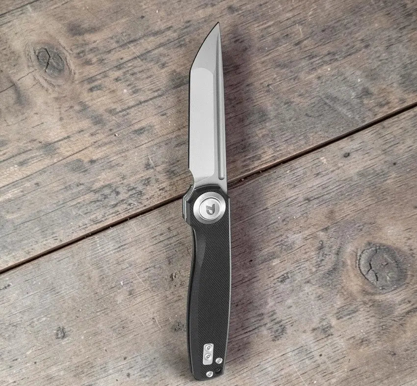 Dreamtech Black Button Lock D2 Tanto Folding Knife