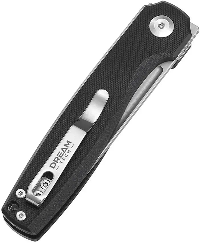 Dreamtech Black Button Lock D2 Tanto Folding Knife