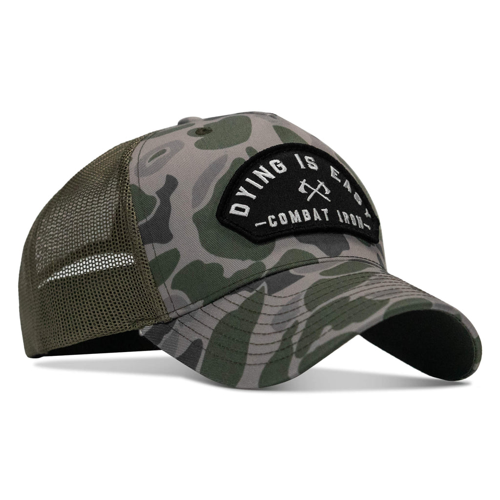Dying Is Easy Arched Patch Snapback Hat