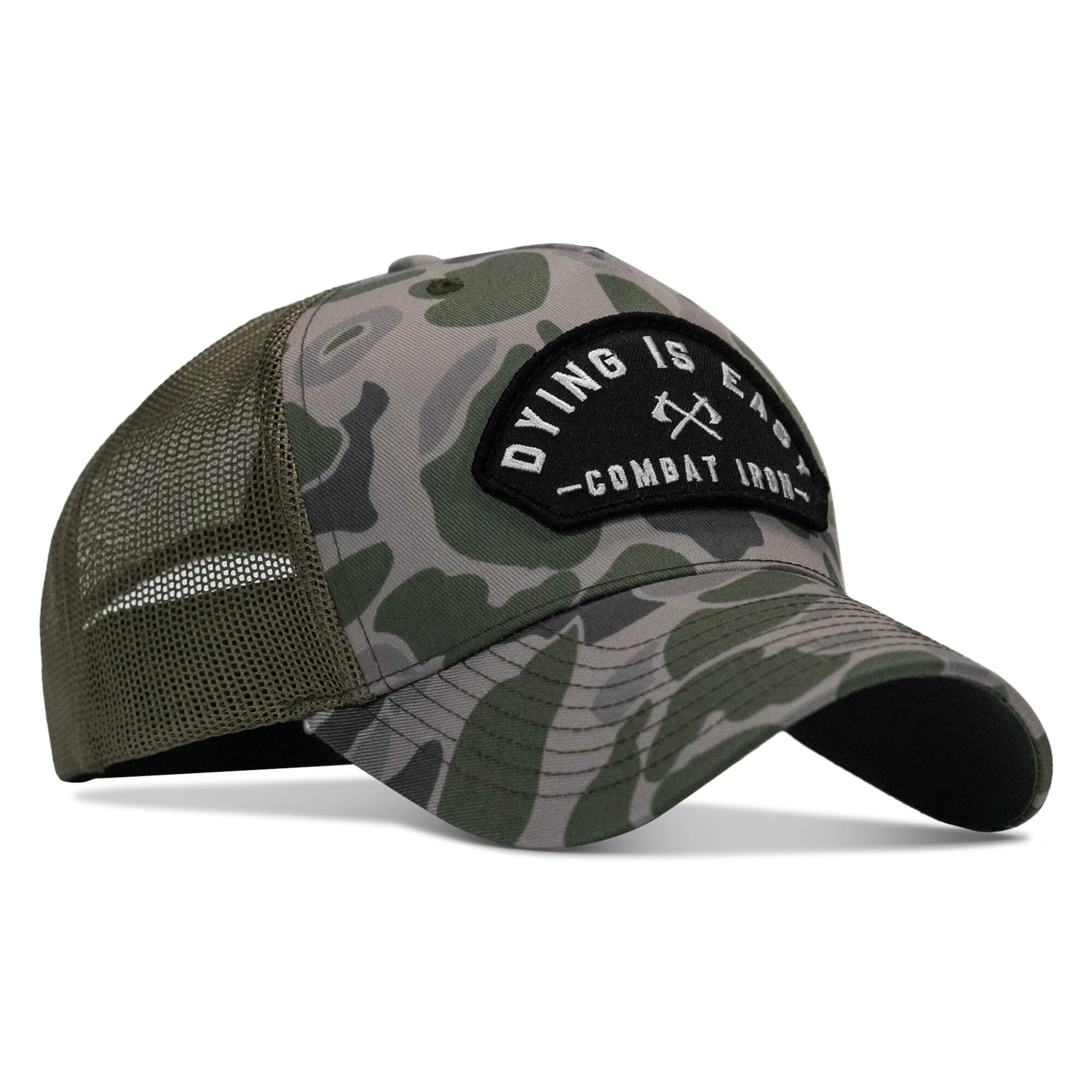 Dying Is Easy Arched Patch Snapback Hat