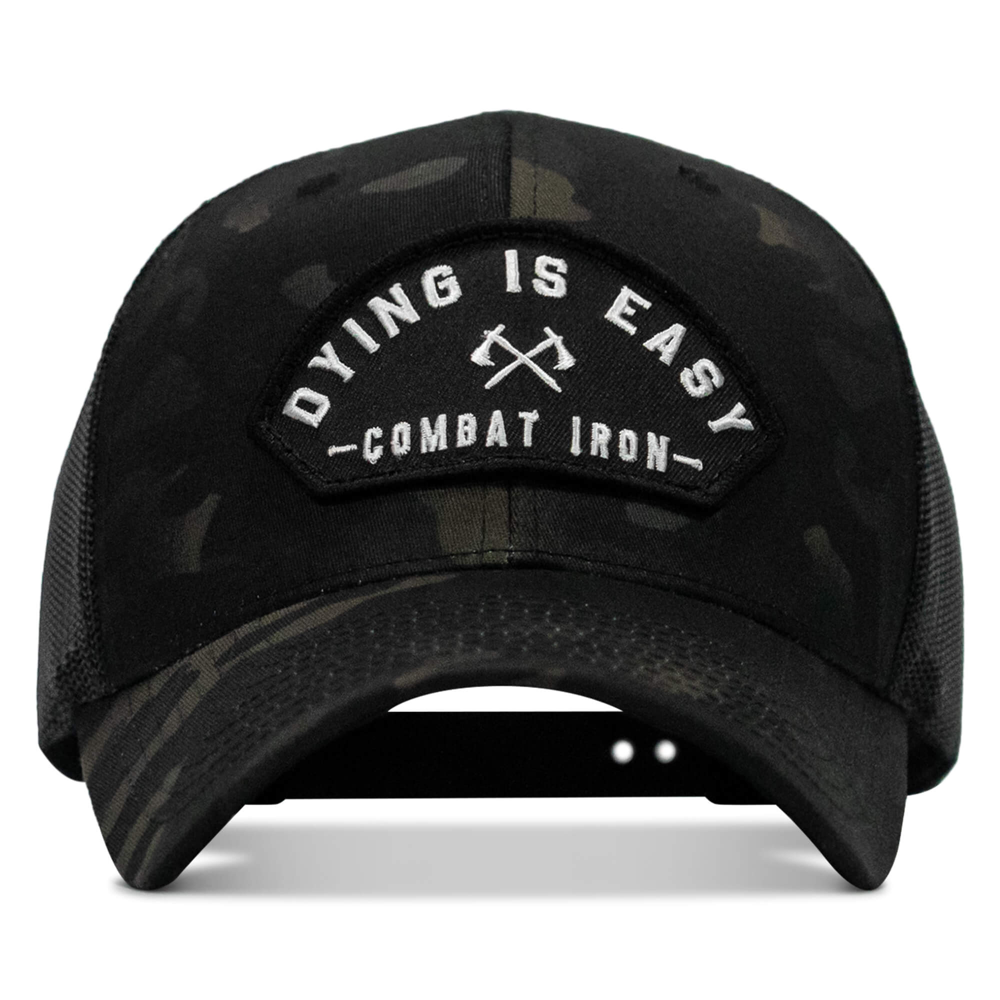 Dying Is Easy Arched Patch Snapback Hat
