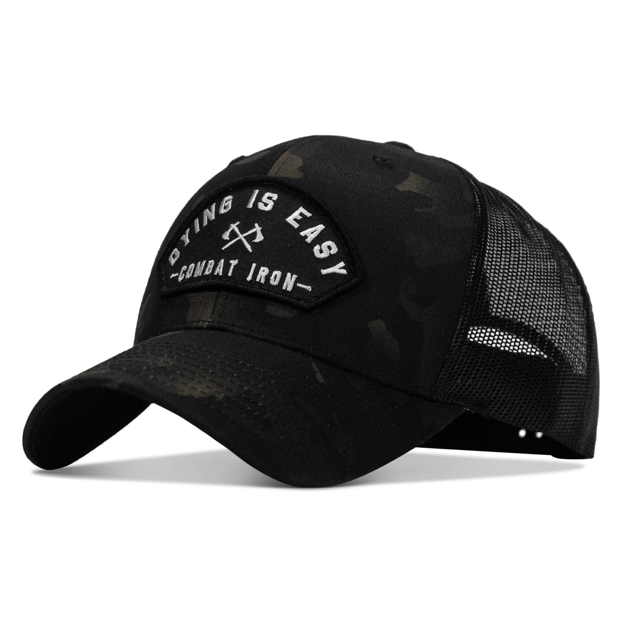 Dying Is Easy Arched Patch Snapback Hat