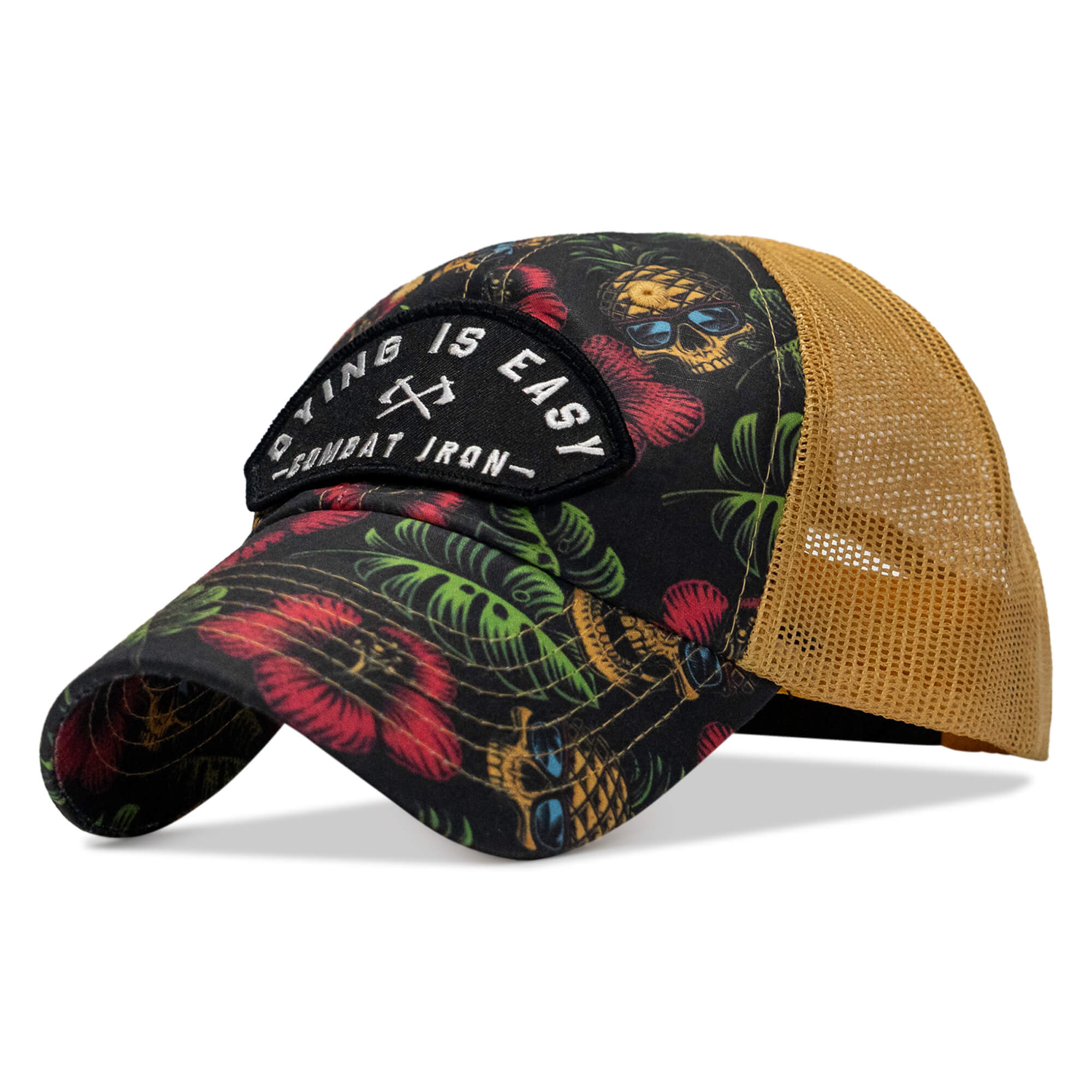 Dying Is Easy Arched Patch Tactical Ripstop Mesh Snapback Hat
