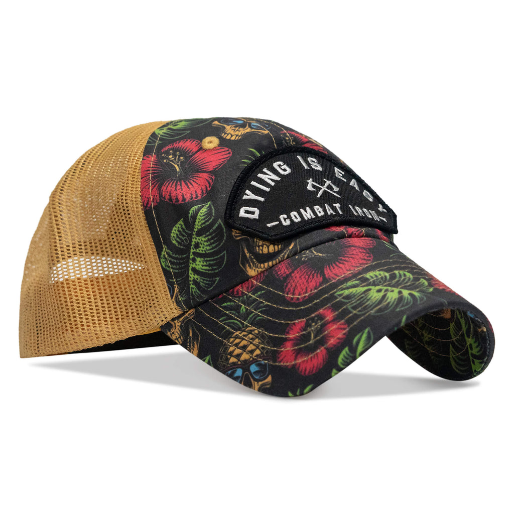 Dying Is Easy Arched Patch Tactical Ripstop Mesh Snapback Hat
