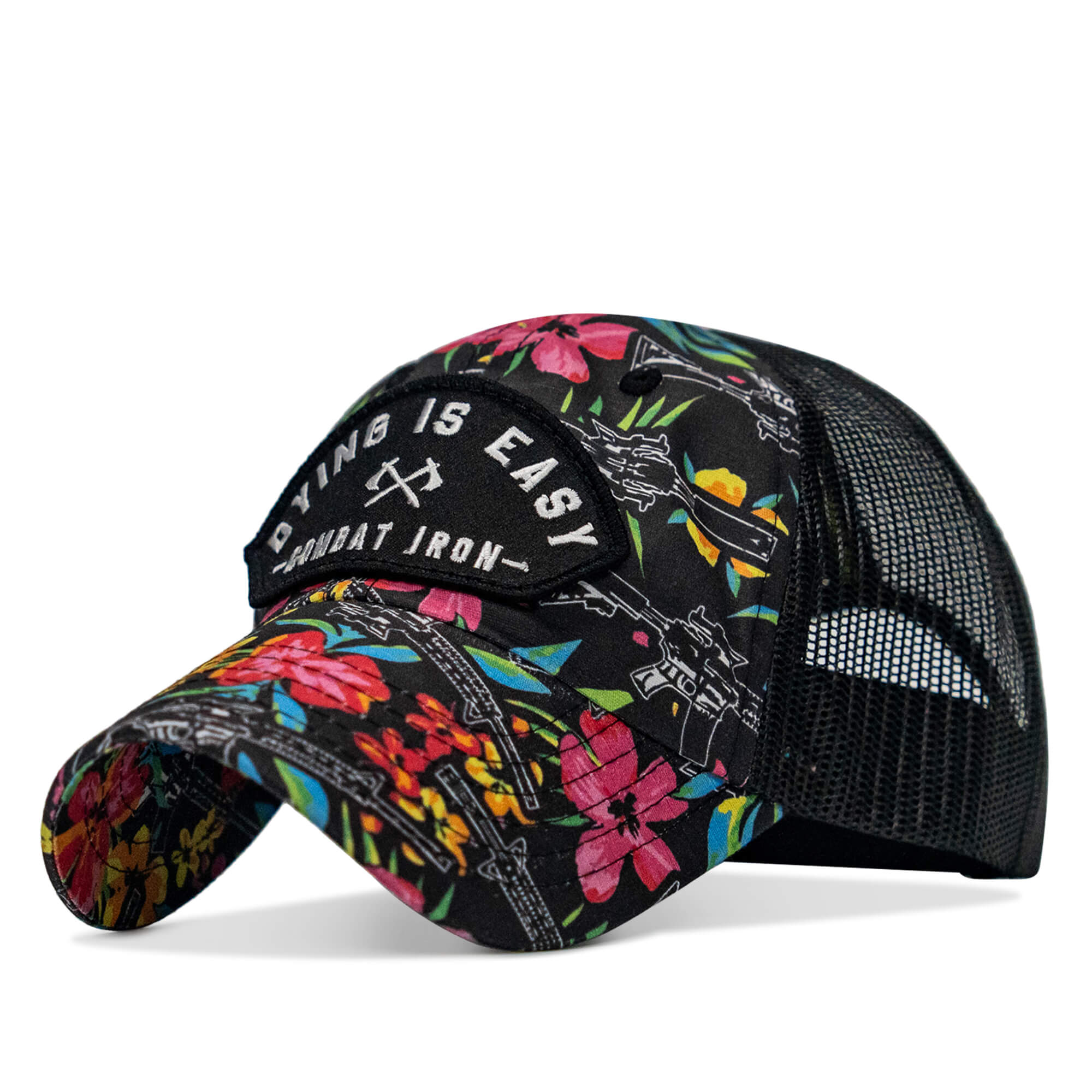 Dying Is Easy Arched Patch Tactical Ripstop Mesh Snapback Hat