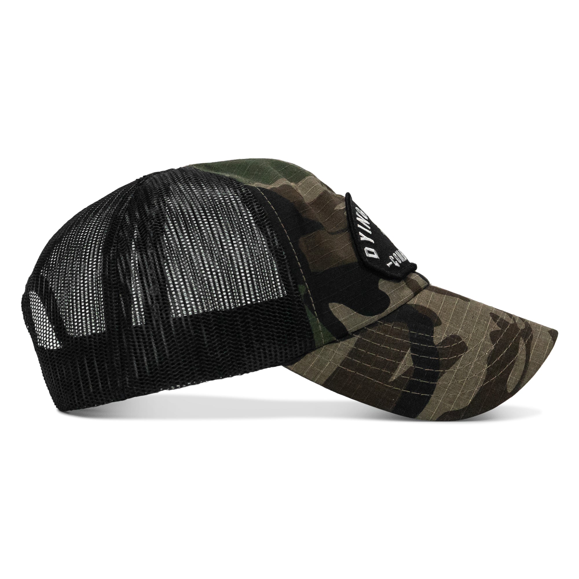 Dying Is Easy Arched Patch Tactical Ripstop Mesh Snapback Hat