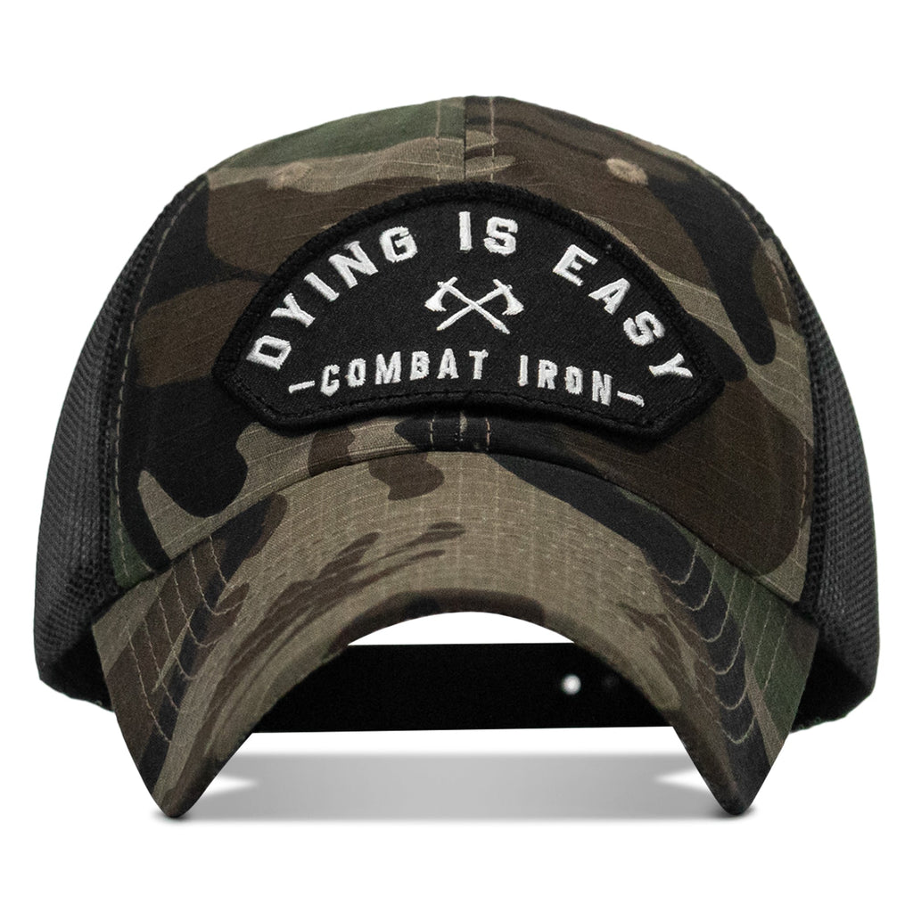 Dying Is Easy Arched Patch Tactical Ripstop Mesh Snapback Hat