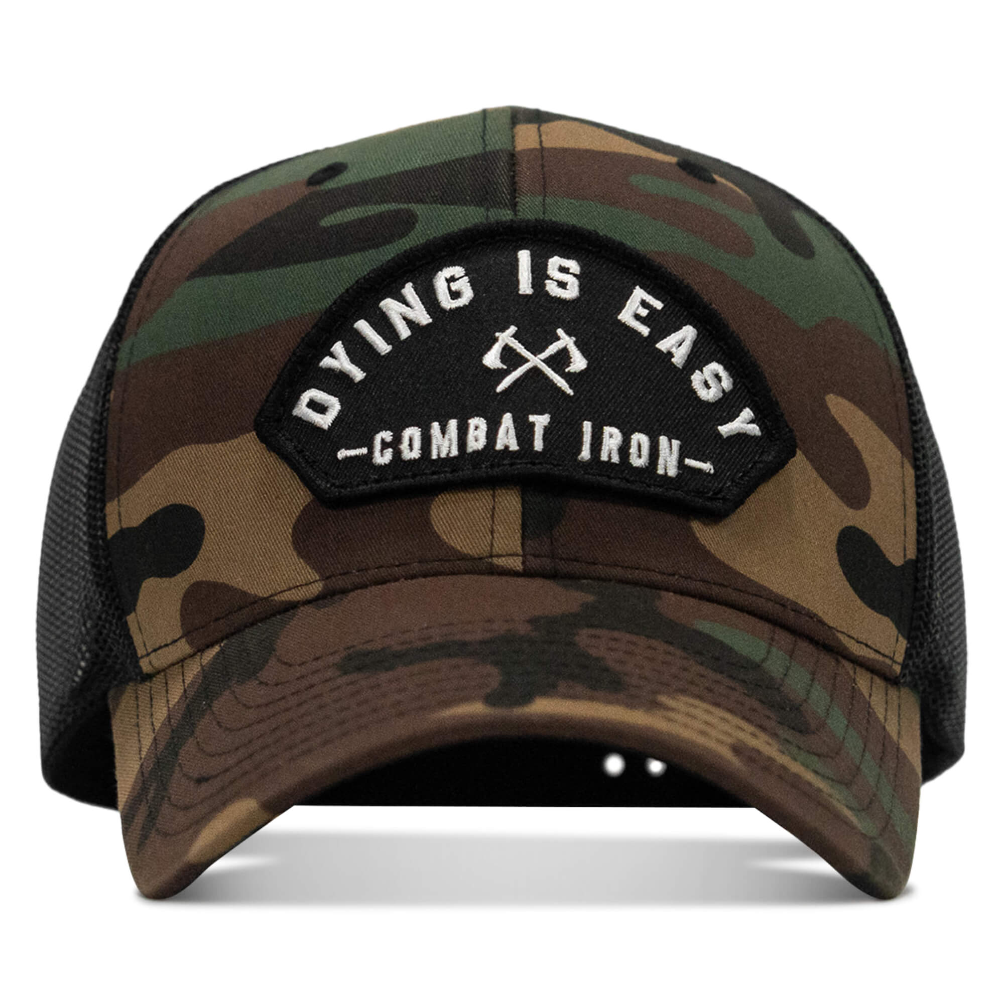 Dying Is Easy Arched Patch Snapback Hat