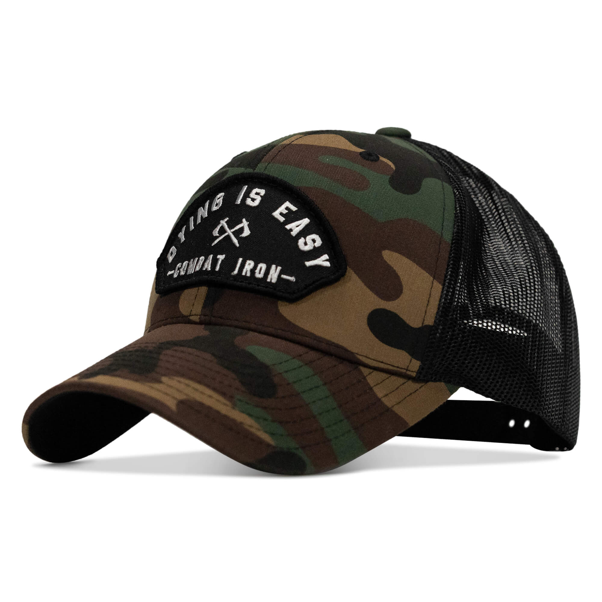 Dying Is Easy Arched Patch Snapback Hat