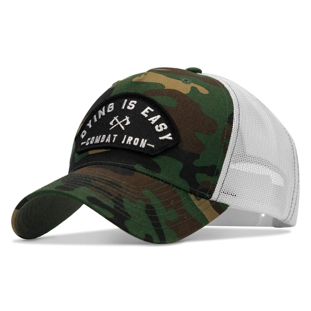 Dying Is Easy Arched Patch Snapback Hat