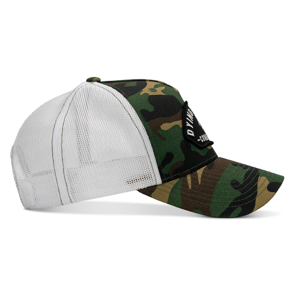 Dying Is Easy Arched Patch Snapback Hat