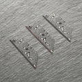 Stinger Laser Engraved Utility Razor Blades, Utility Knife Blades Replacement - Black Damascus Style (Trapezoid 3 pcs- Black)