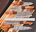 Premium Damascus Knife Kitchen Set – Handcrafted Elegance
