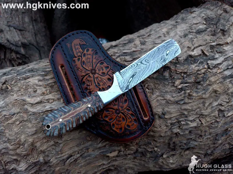 Pine Cone Resin Bull Cutter Knife for Working Cowboys and Collectors