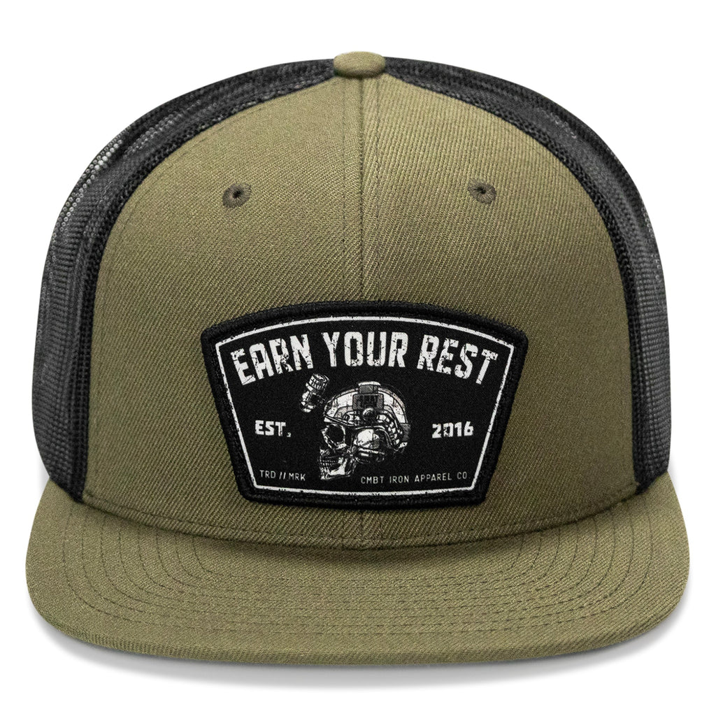 Earn Your Rest Flatbill SnapBack Hat