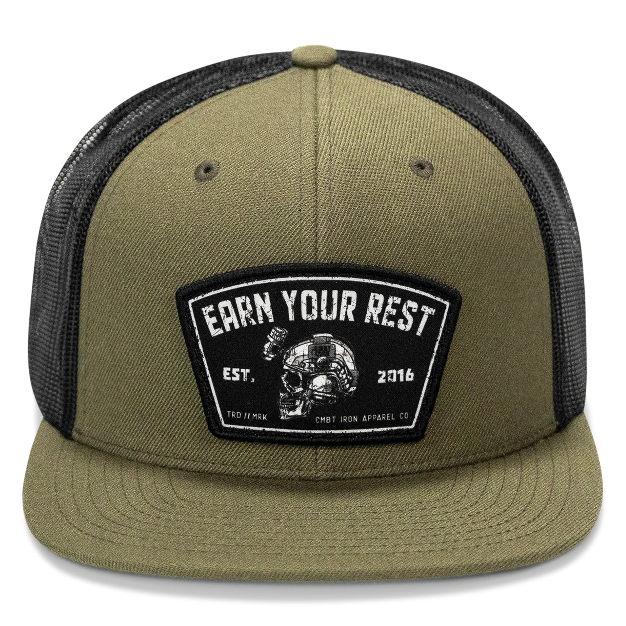 Earn Your Rest Flatbill SnapBack Hat