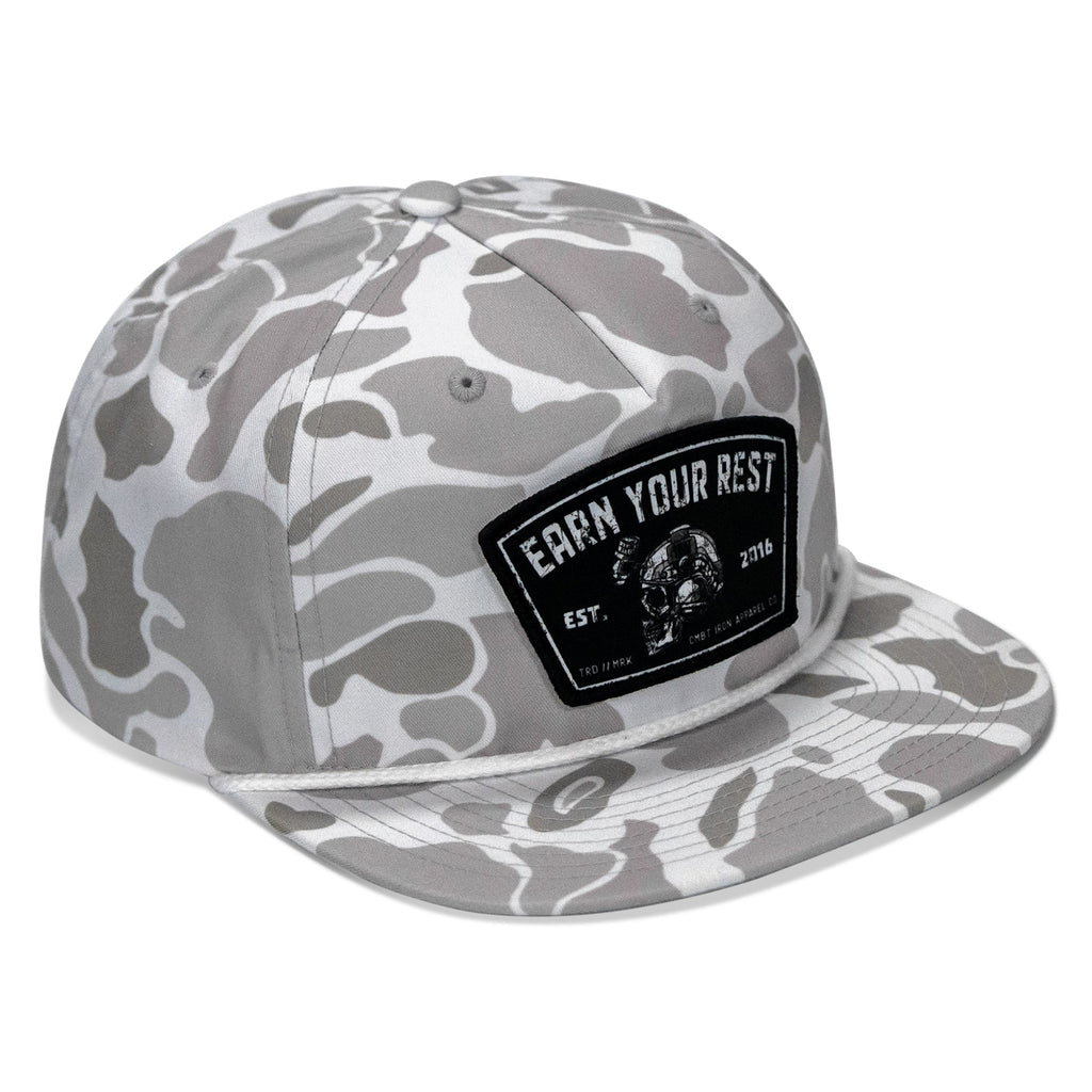 Earn Your Rest Patch Flatbill Hat