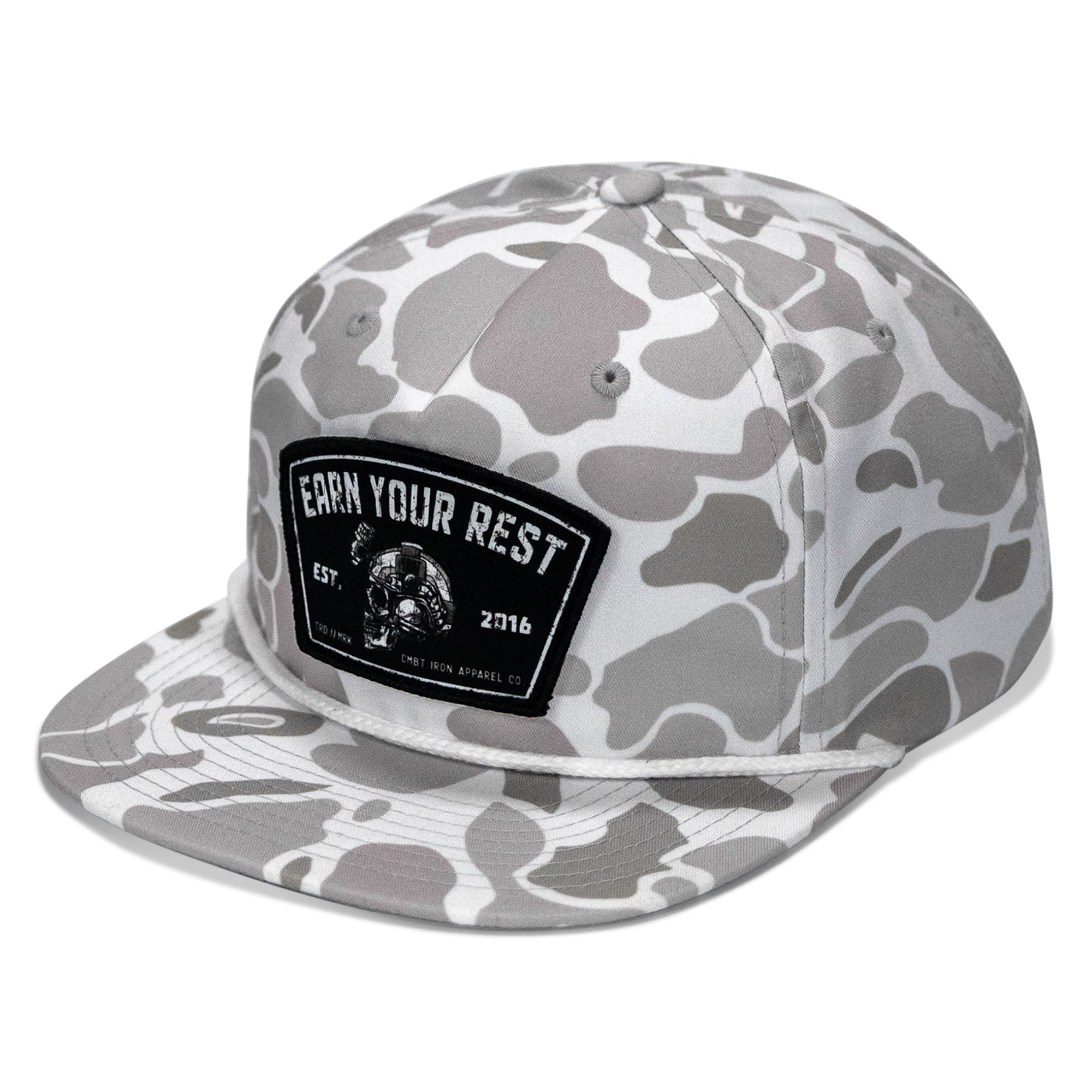 Earn Your Rest Patch Flatbill Hat