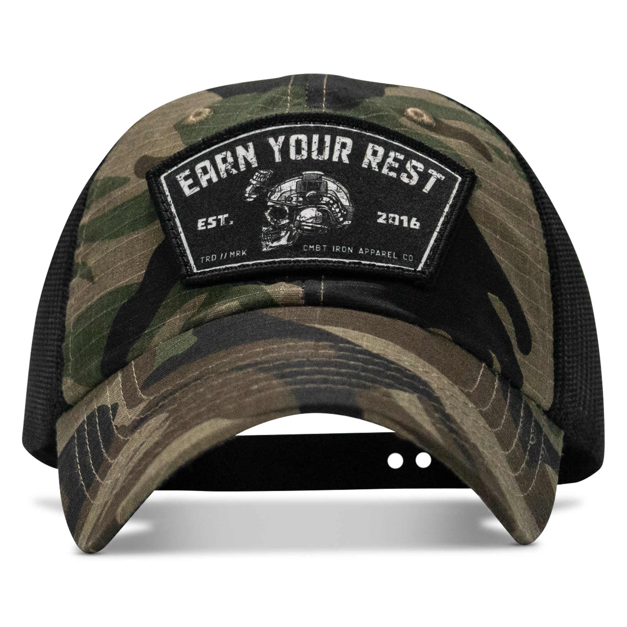 Earn Your Rest Patch Tactical Ripstop Mesh Snapback Hat