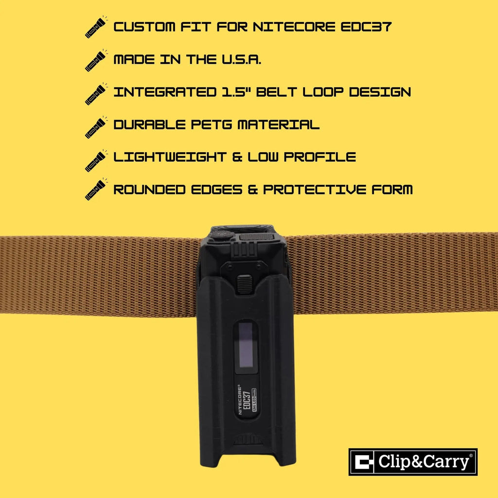 Nitecore EDC37 Flashlight Sheath with-Belt Loop