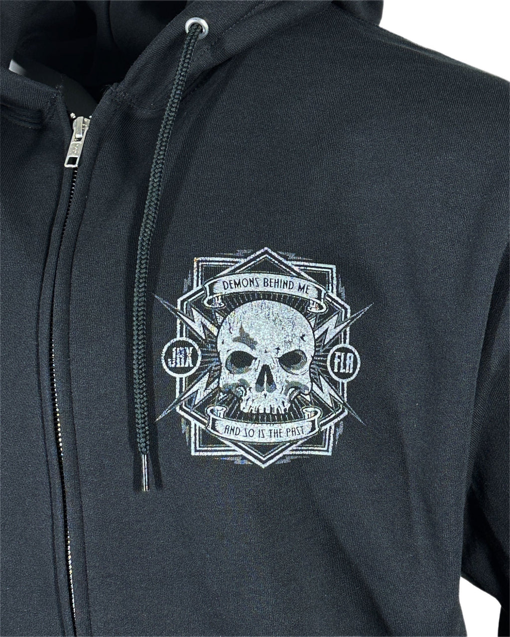 Closeout- Electric Head Unisex Black Zip-UP Hoodie