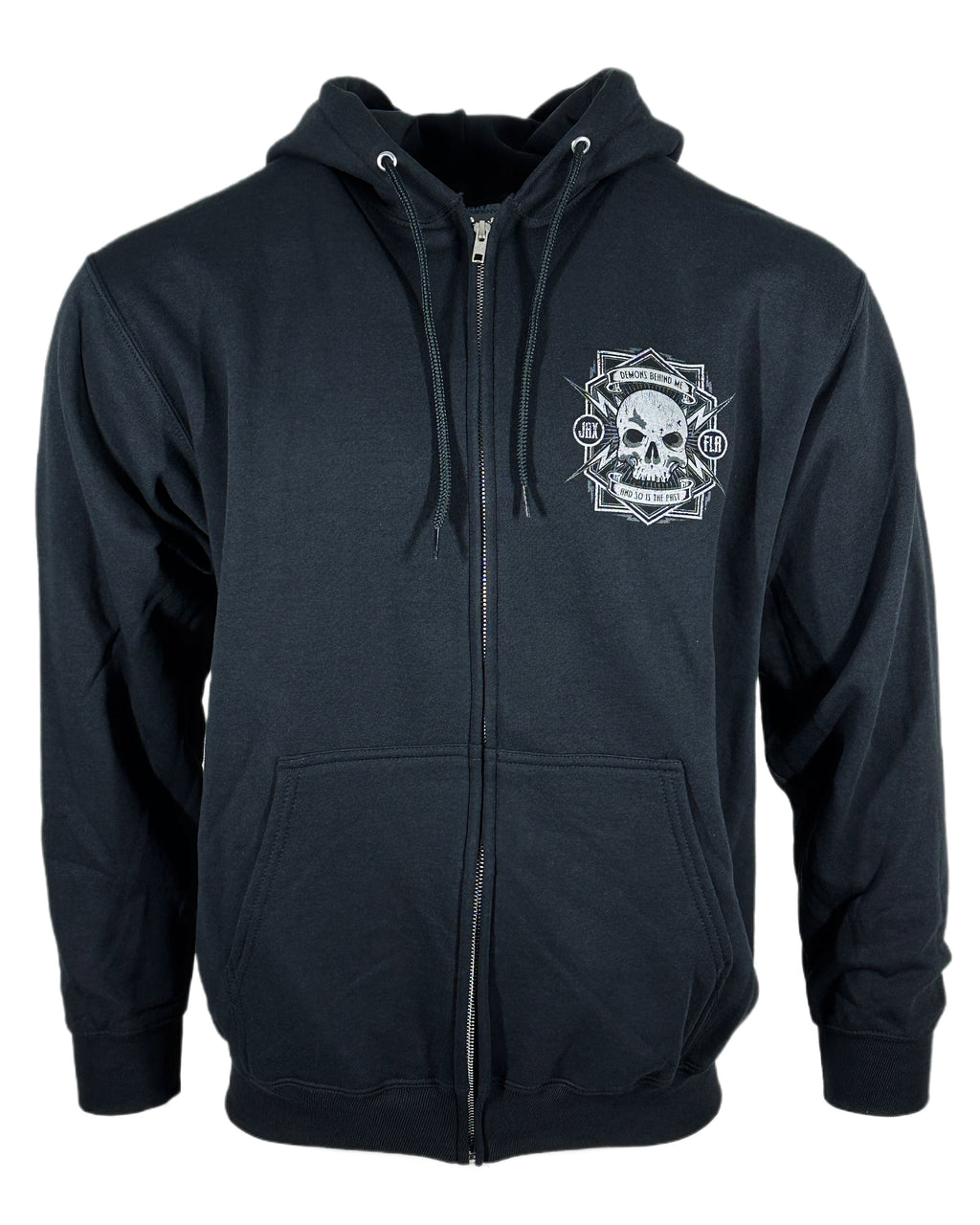 Closeout- Electric Head Unisex Black Zip-UP Hoodie