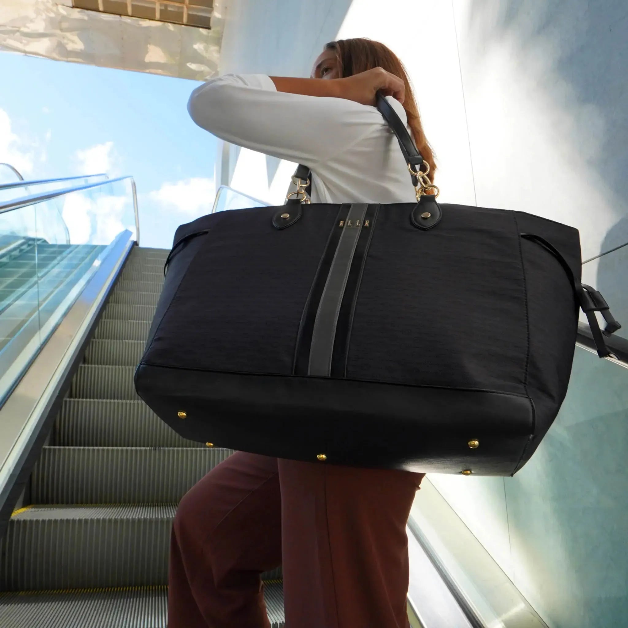 Eleganza 32L Monogram Weekender Tote Bag