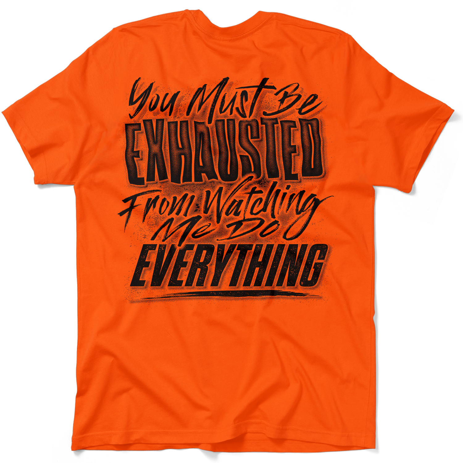 Exhausted - Safety Yellow T-Shirt