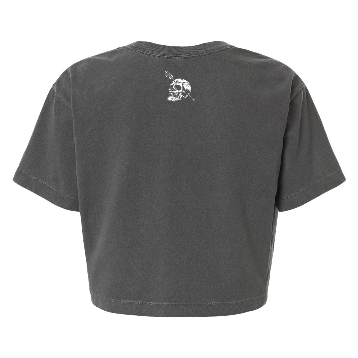 Nobody Owes You Shit Skull Women's Crop Heavyweight Tee