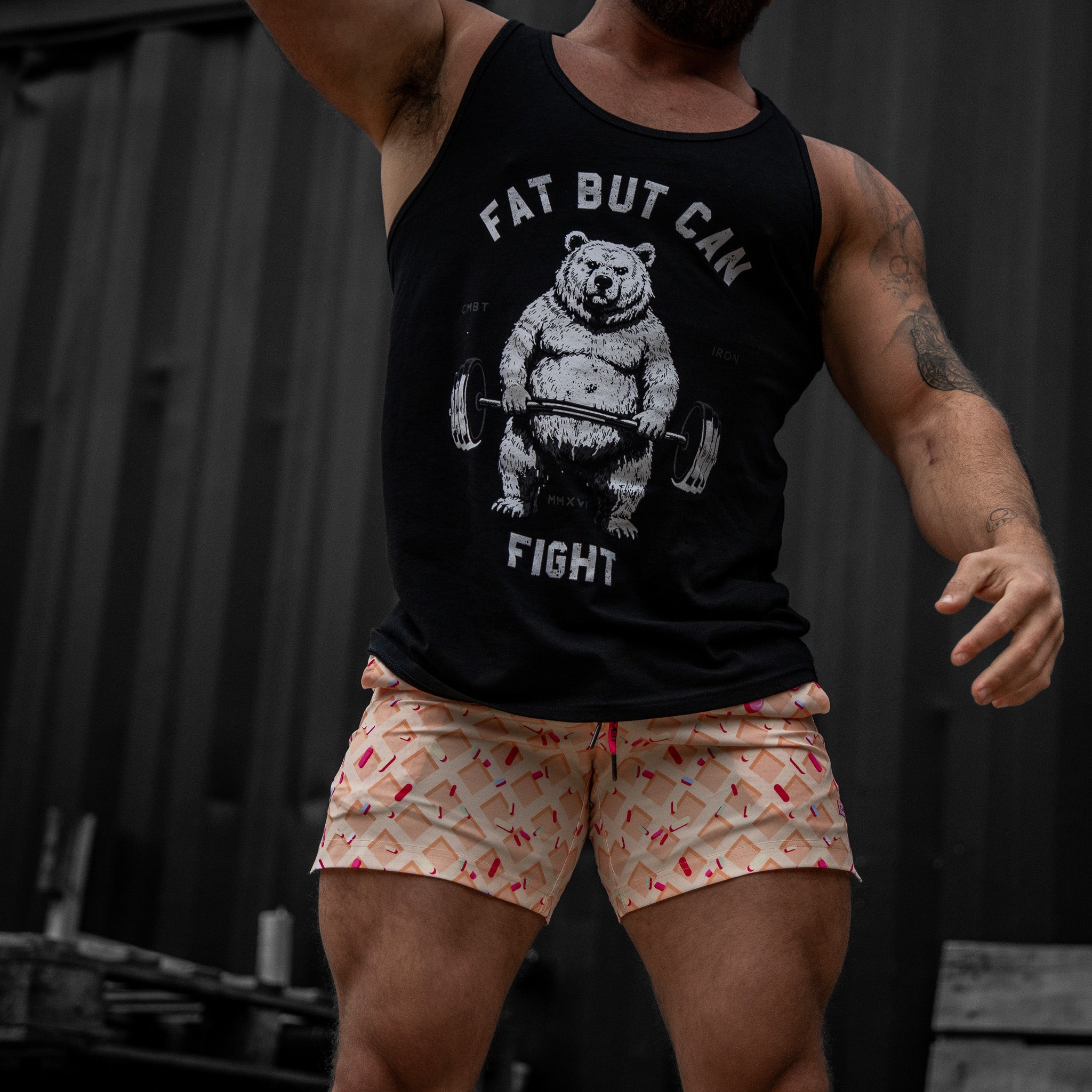 Fat But Can Fight Bear Men's Tank Top