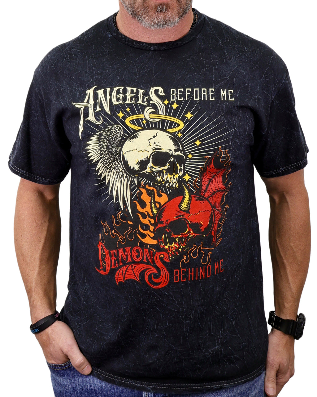 "Angels & Demons" Mineral Washed Premium Tee