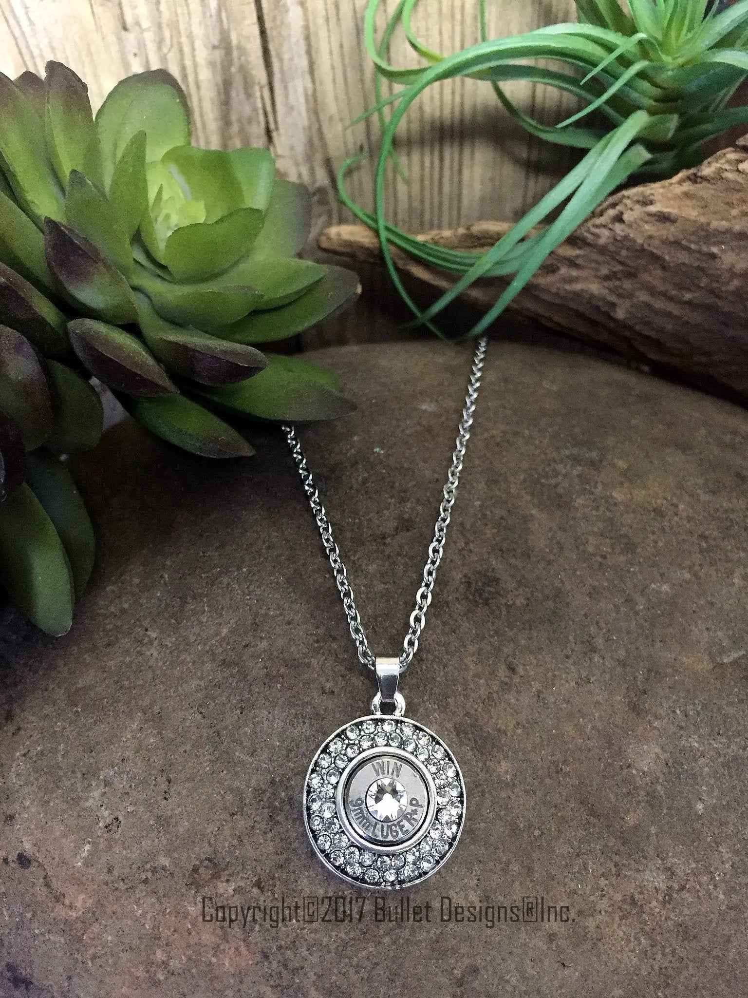 9mm Fire & Ice Long Bullet Necklace