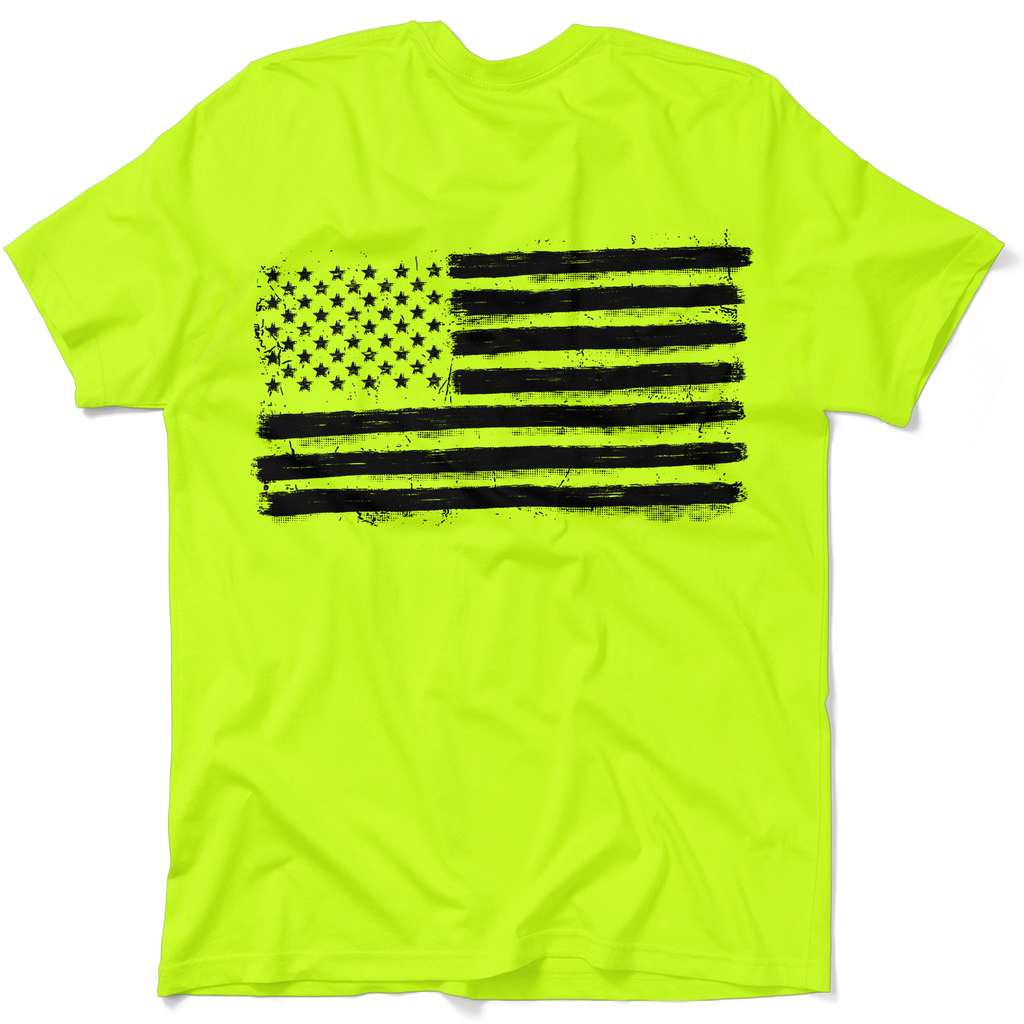 Old Glory - Safety Yellow Hi-Vis Pocket T-Shirt