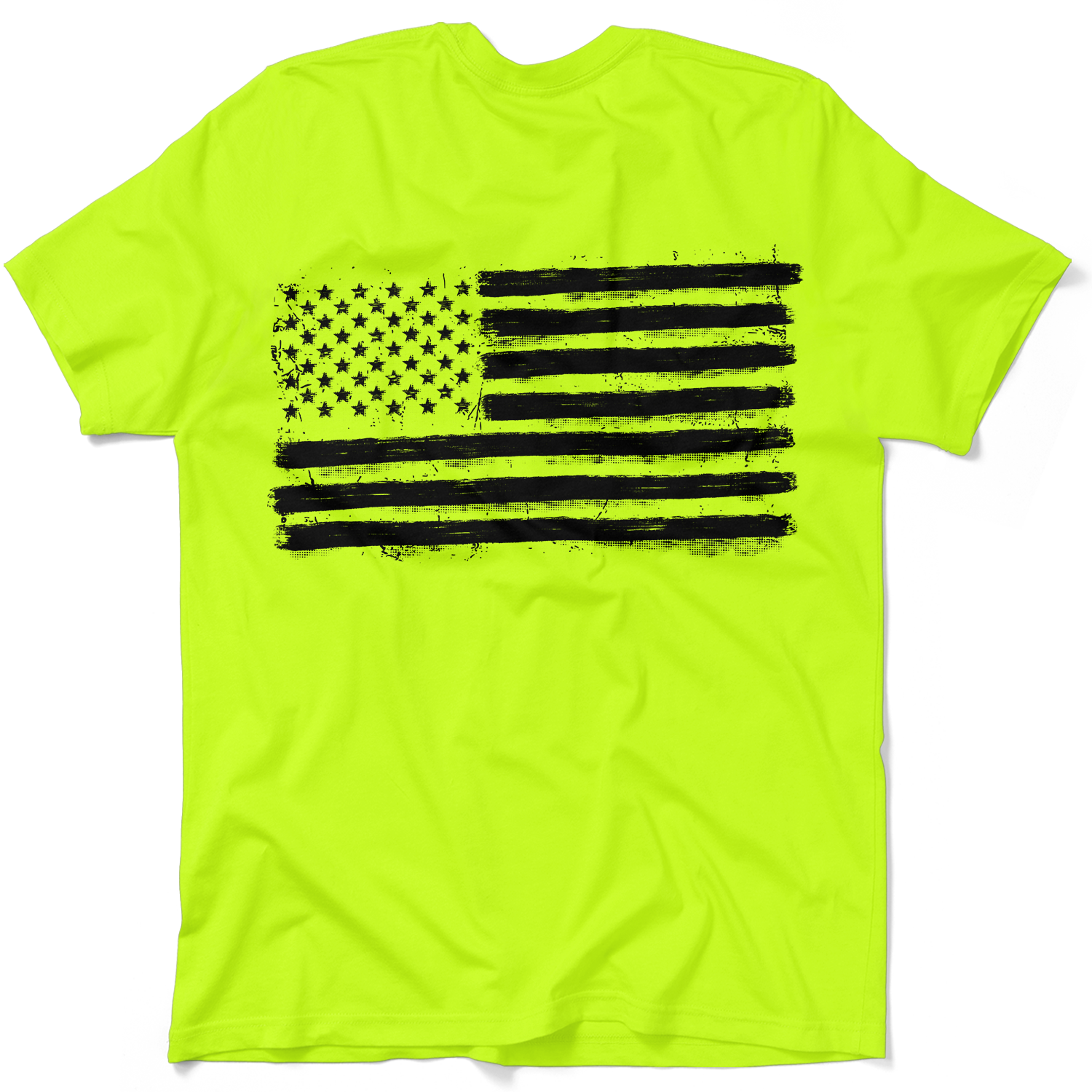 Old Glory - Safety Yellow Hi-Vis Pocket T-Shirt