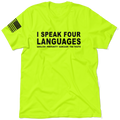 Four Languages - Safety Yellow Hi-Vis T-Shirt