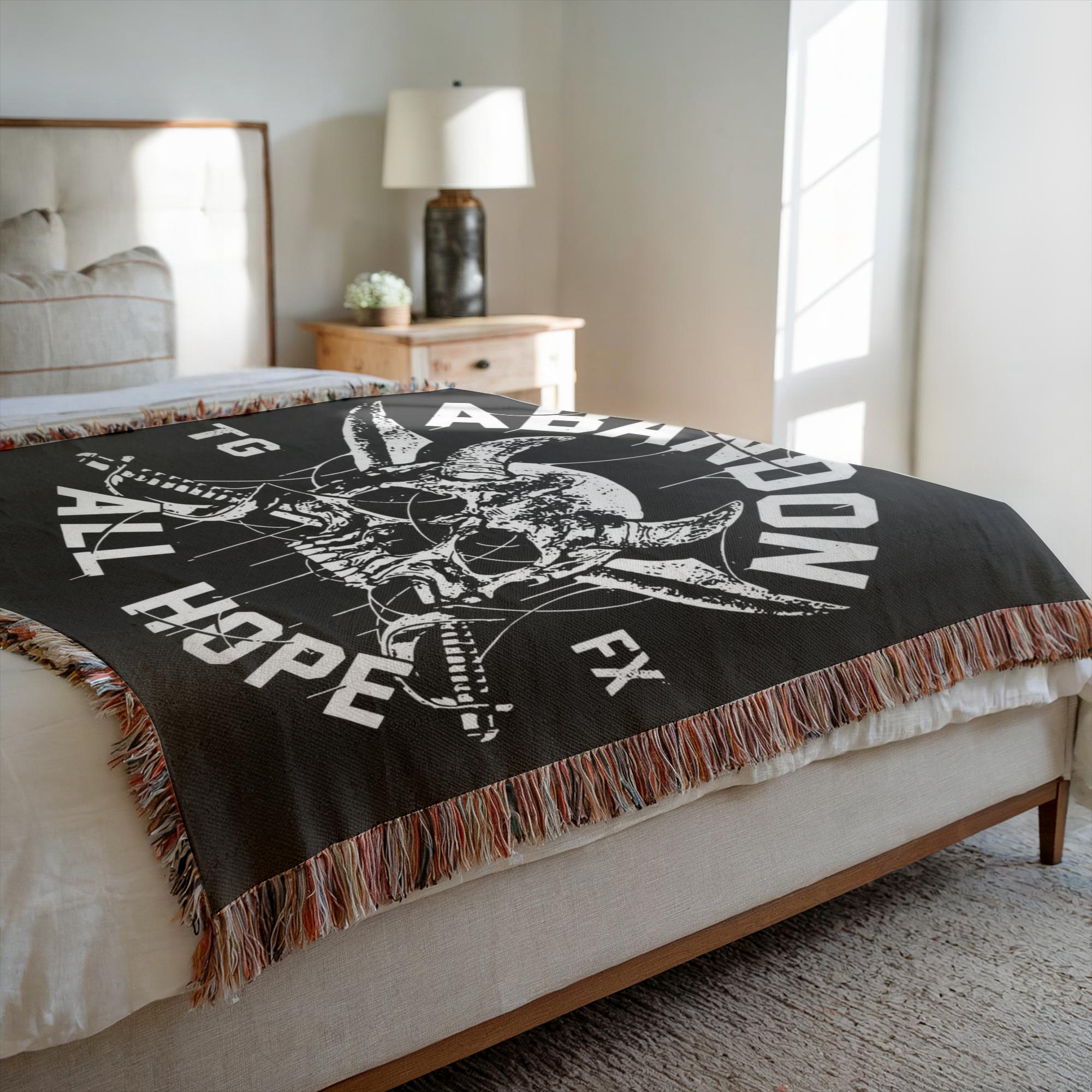 Abandon Hope Woven Blanket