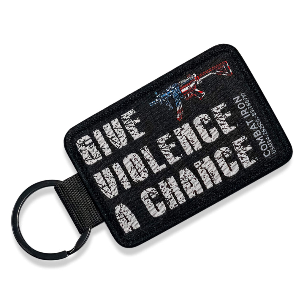 Give Violence A Chance Flight Tag Keychain