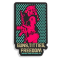 Guns, Titties, Freedom Retro PVC Patch
