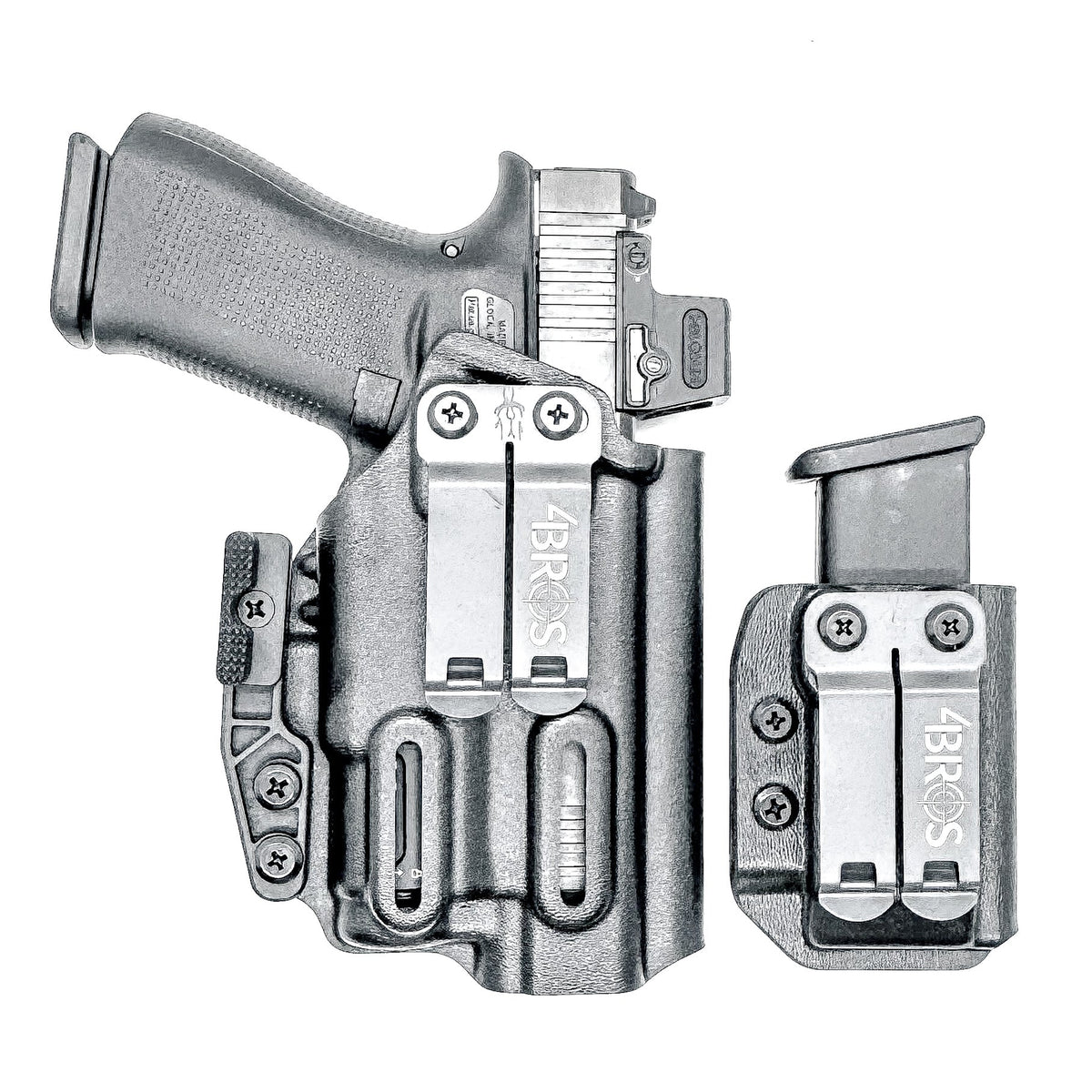 Glock 43X & 48 MOS SureFire XC3 Sub IWB Holster with Magazine Carrier Combo