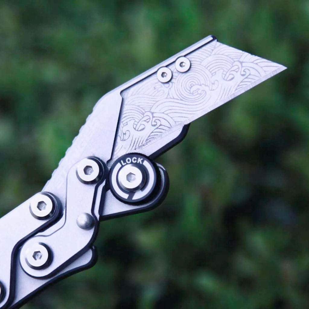 Stinger Godzilla Blade, Folding Pocket Knife, Utility Knife - Space Grey