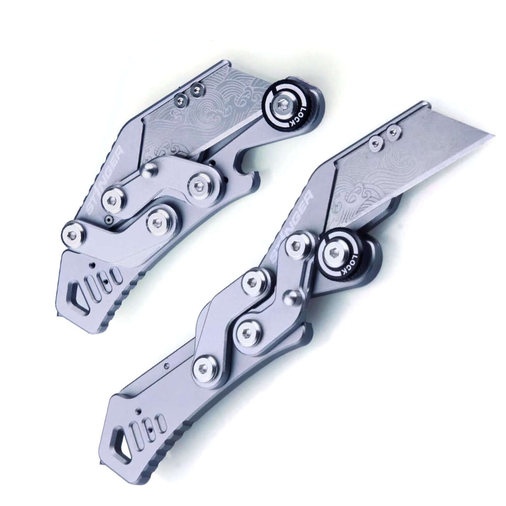 Stinger Godzilla Blade, Folding Pocket Knife, Utility Knife - Space Grey